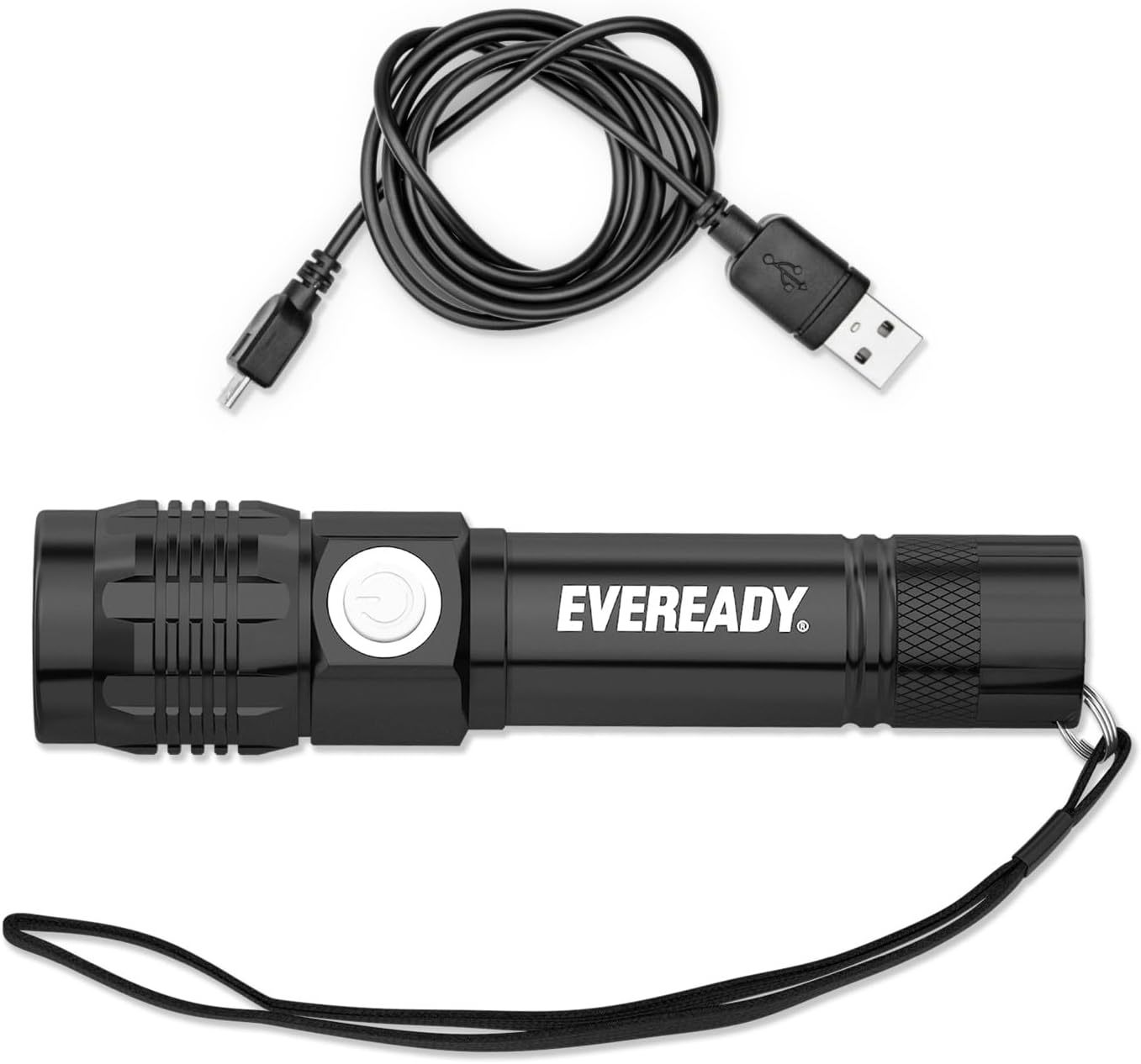 Eveready flashlight and micro USB charging cable