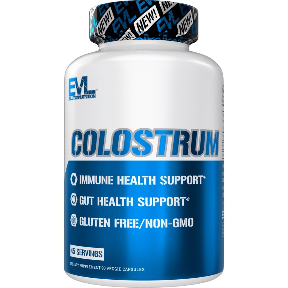 Evlution Nutrition Colostrum - Immune Health Support - Gut Health Support - 1 000mg Colostrum Per Serving -