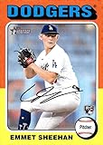 2024 TOPPS HERITAGE #187 EMMET SHEEHAN RC LOS ANGELES DODGERS BASEBALL OFFICIAL TRADING CARD OF MLB