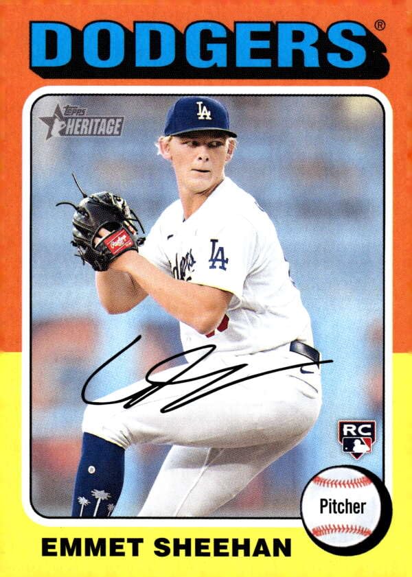 Amazon.com: 2024 Topps Heritage #187 Emmet Sheehan NM-MT RC Rookie