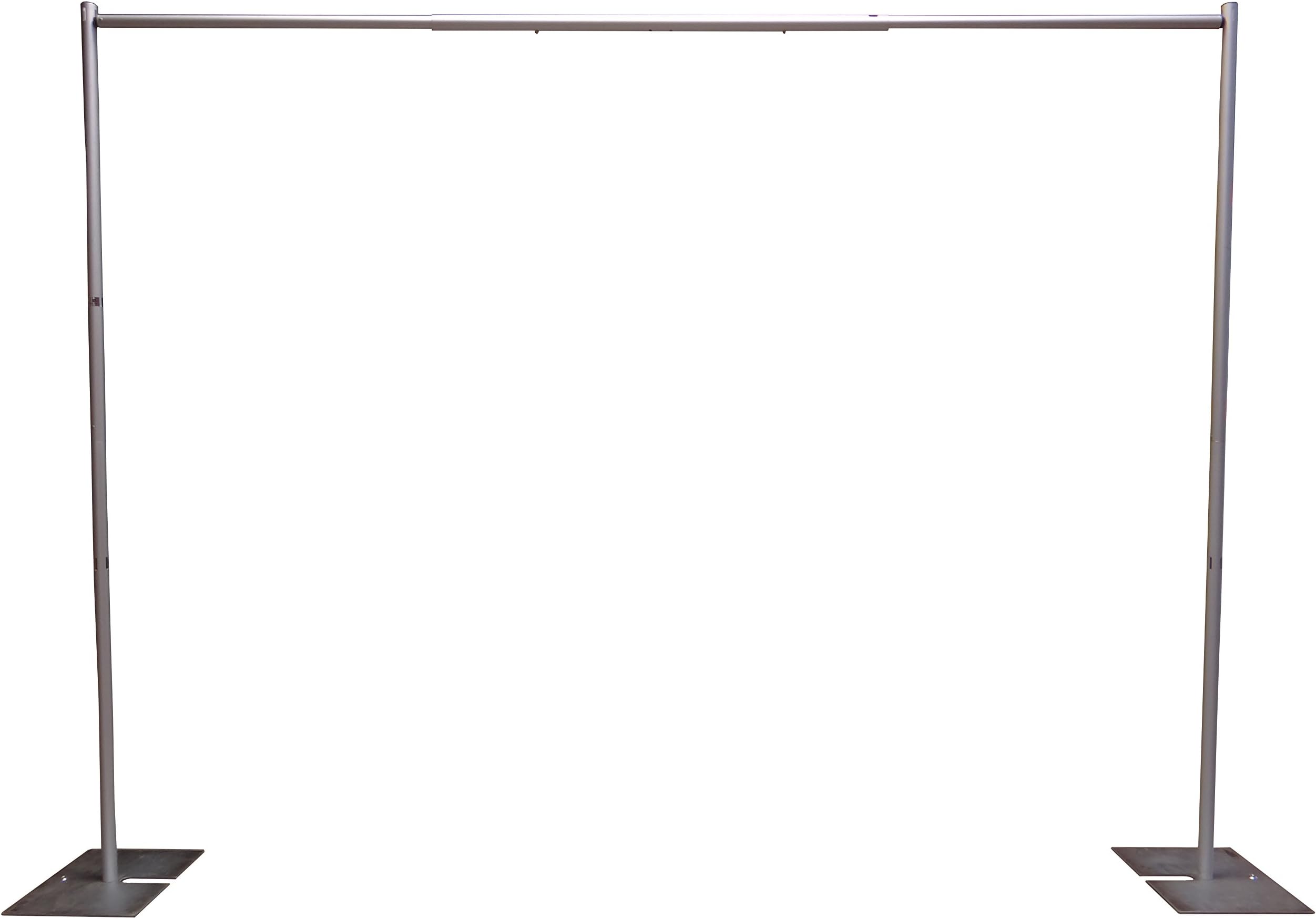 8 Foot Tall Fixed Height Portable Pipe and Drape Backdrop Kit 8ft x 10ft (No Drapes)