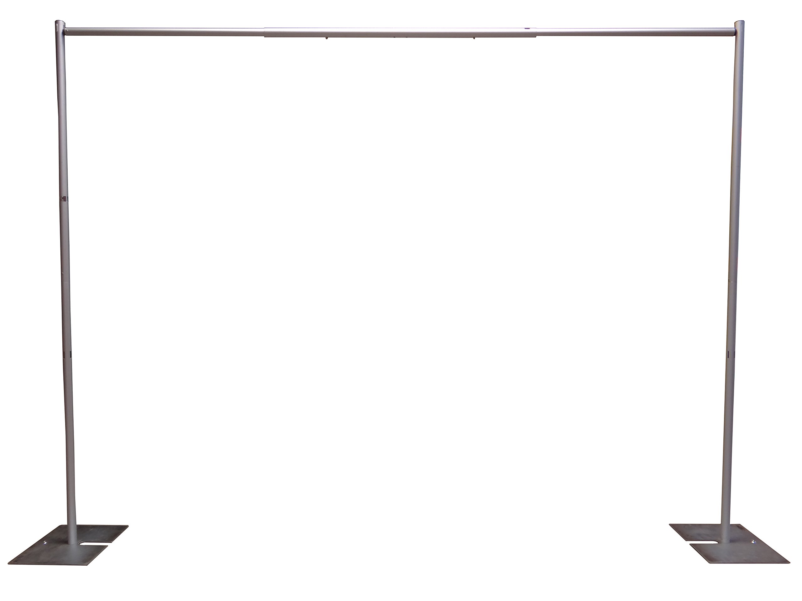 OnlineEEI 8 Foot Tall Fixed Height Portable Pipe and Drape Backdrop Kit 8ft x 10ft (No Drapes)