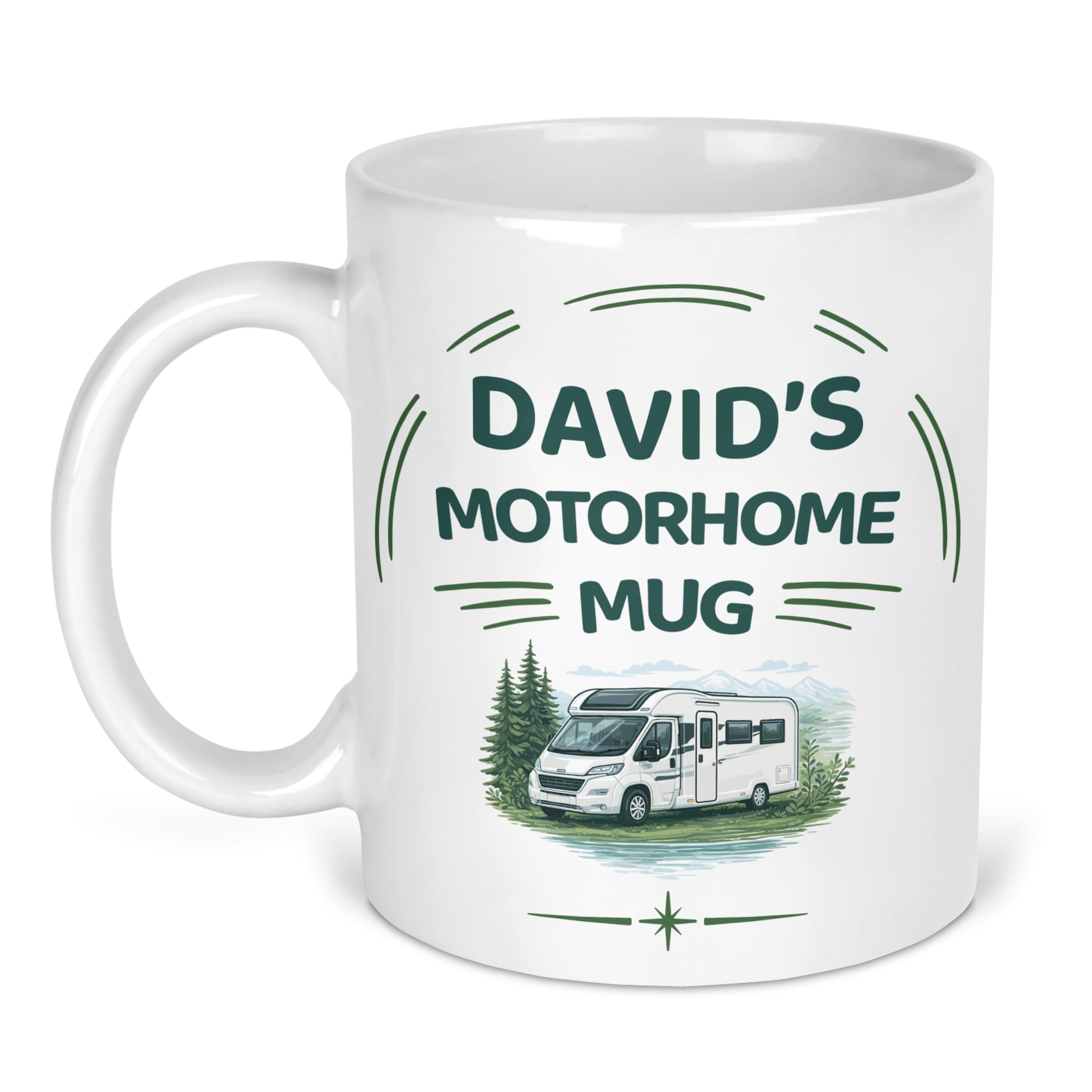 Chicken Craft Personalised Motorhome Mug with Name - Motor Home Gift for Owners and Enthusiasts - Ceramic - 11oz