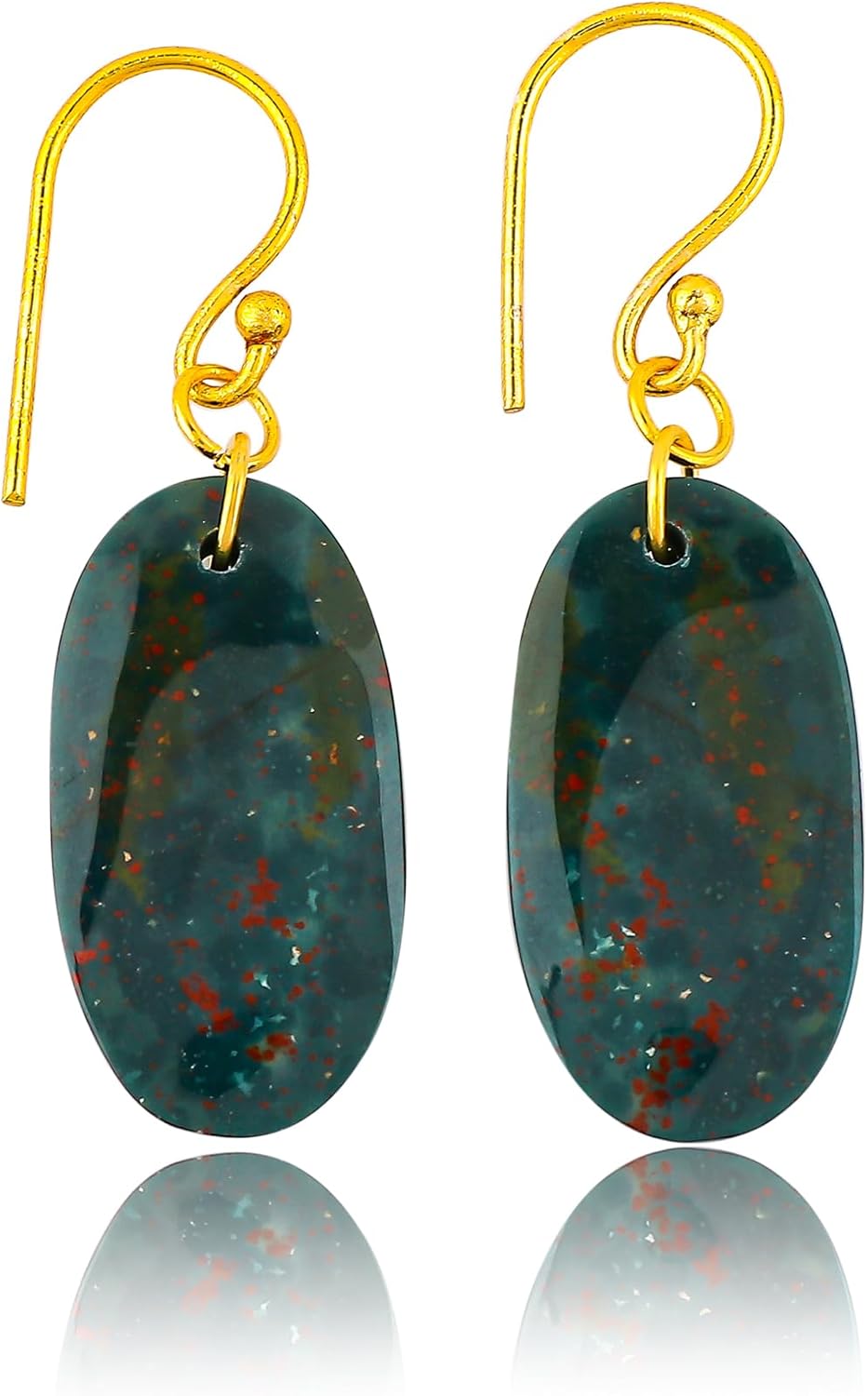 Natural Dangle Earrings, Gemstone Jewelry, Gold Hook, Handcrafted Gift for Her, 25-30 Carat