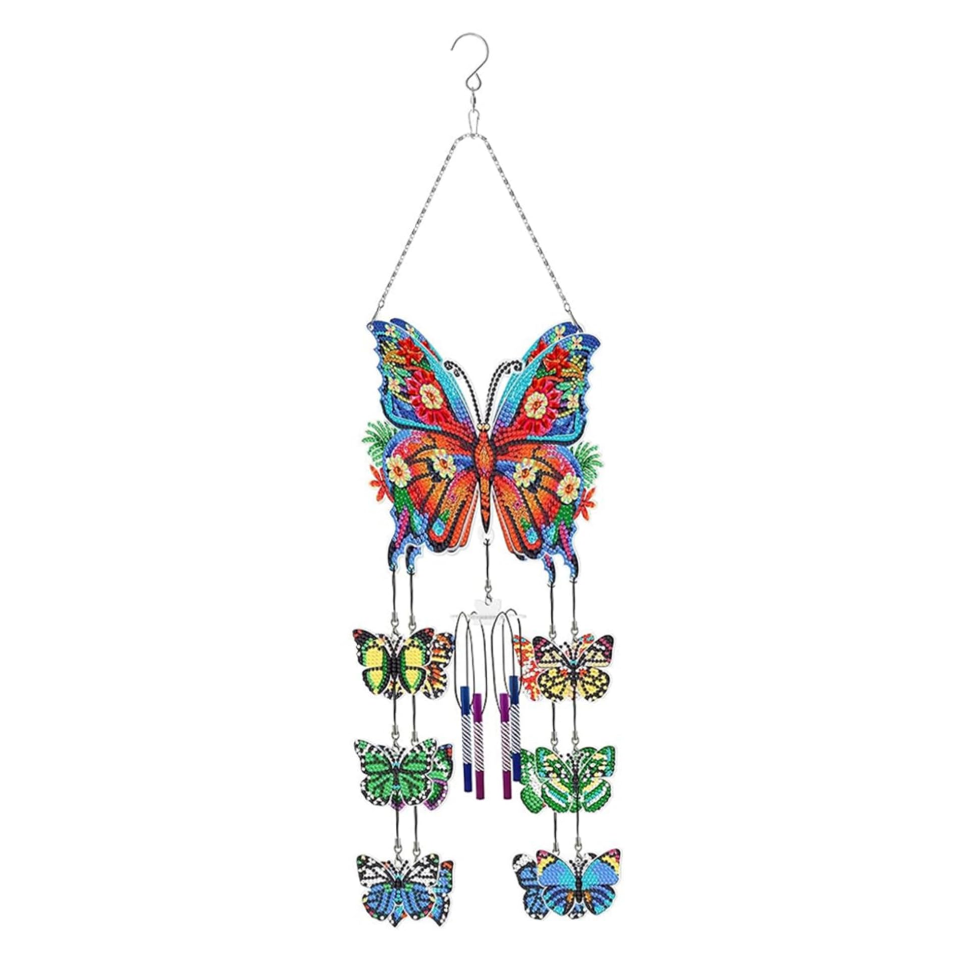 Carillons éoliens d'art diamant strass 5D double face de haute précision