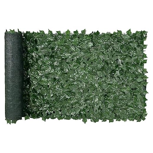 VEVOR Ivy Privacy Fence, 39 x 98 in Artificial Green Wall Screen, Greenery Ivy Fence with Mesh Cloth Backing and Strengthened Joint, Faux Hedges Vine Leaf Decoration for Outdoor Garden, Yard, Balcony