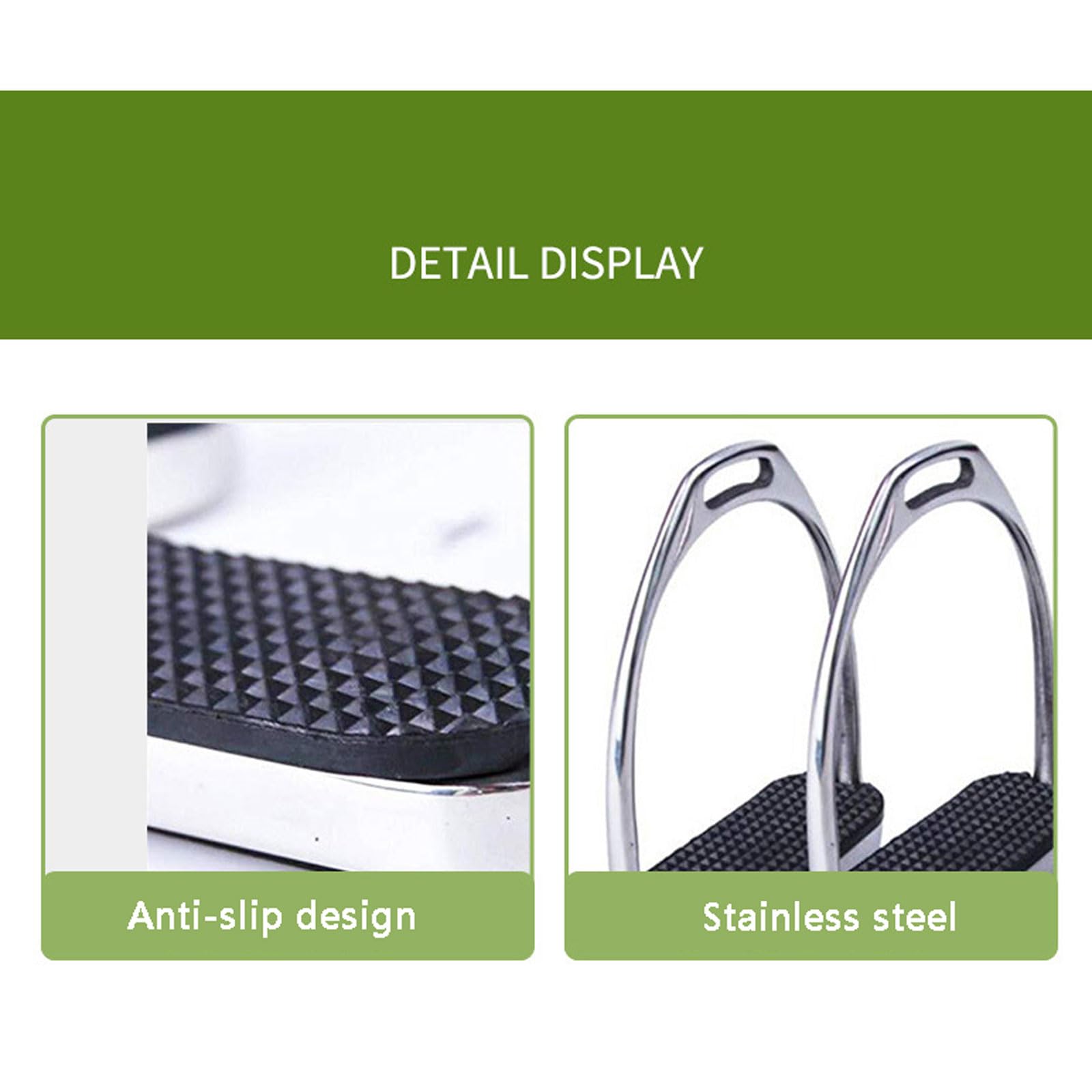 2 Piezas Estribo de Caballo,Estribos ecuestres de Acero Inoxidable,Accesorios de Seguridad para Equitación,Estribos ecuestres Ligeros Fuerte Capacidad de Carga,para Entusiastas Ecuestres