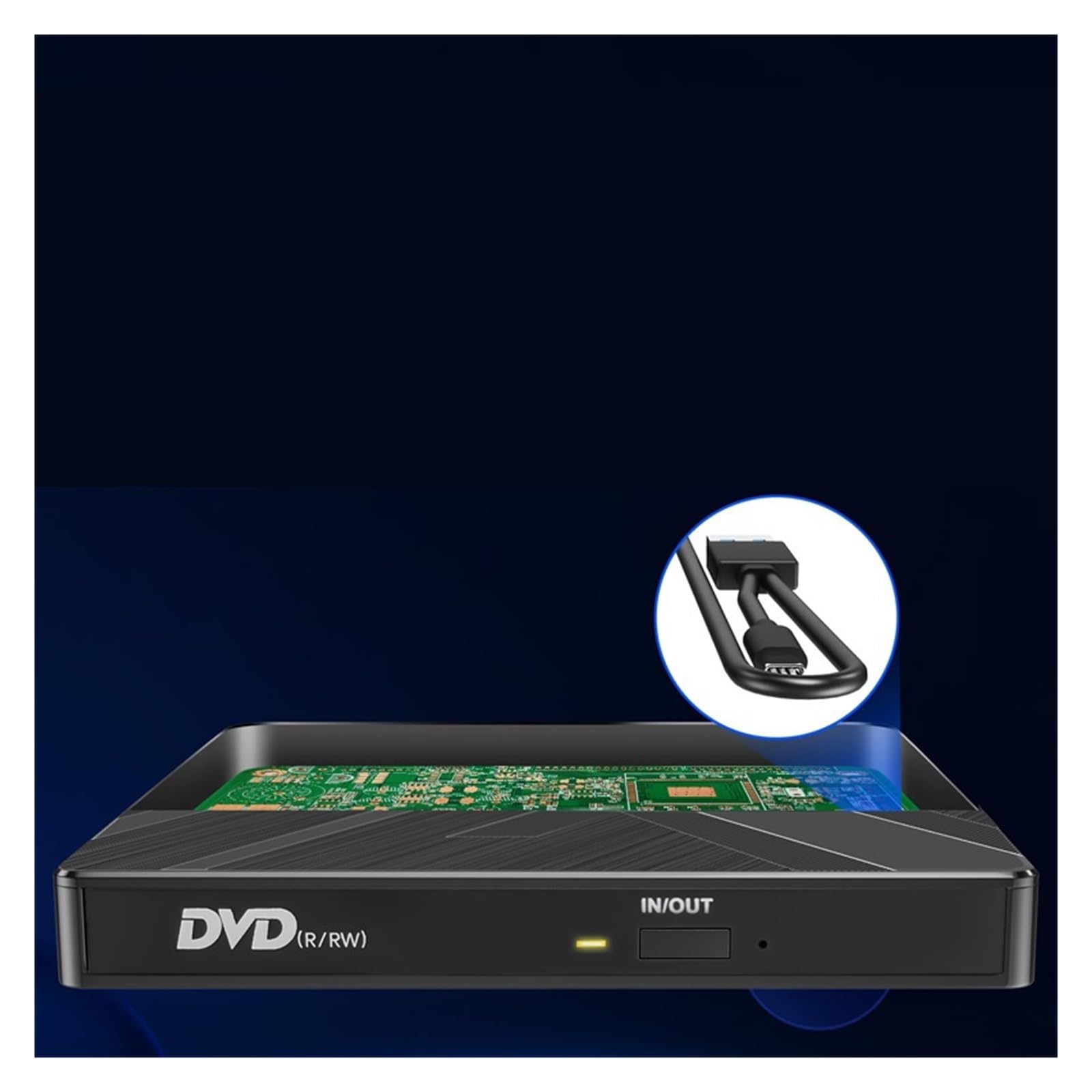 Lettore Dvd unità Ottica USB Esterna unità Ottica Dvd Laptop Desktop Masterizzatore CD Universale unità Ottica Mobile Tipo C(7-in-1 Optical Drive)