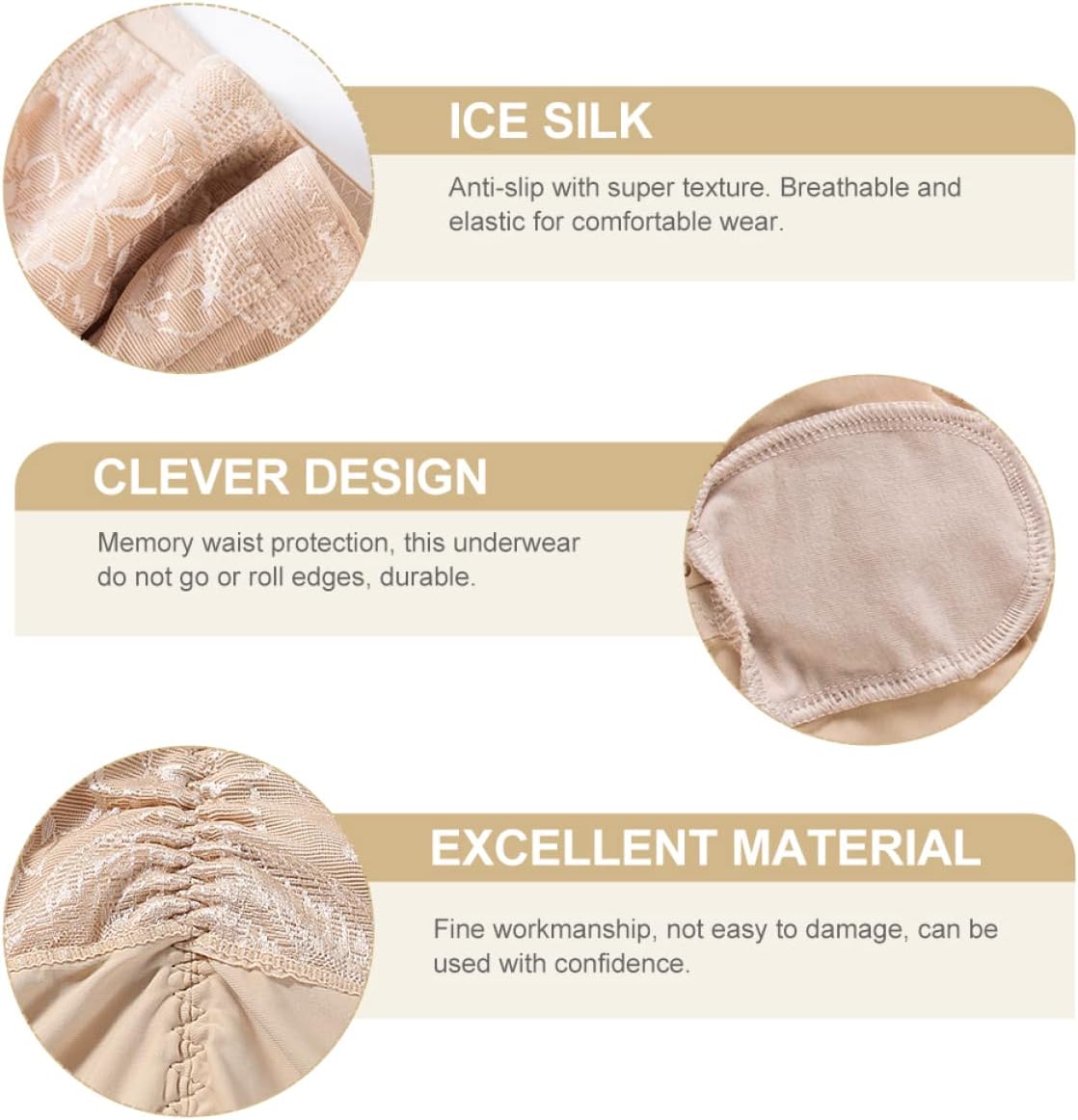 Maternity Shorts Active Ice Silk Underwear Comfortable Abdomen Support Panties Postpartum Women Khaki