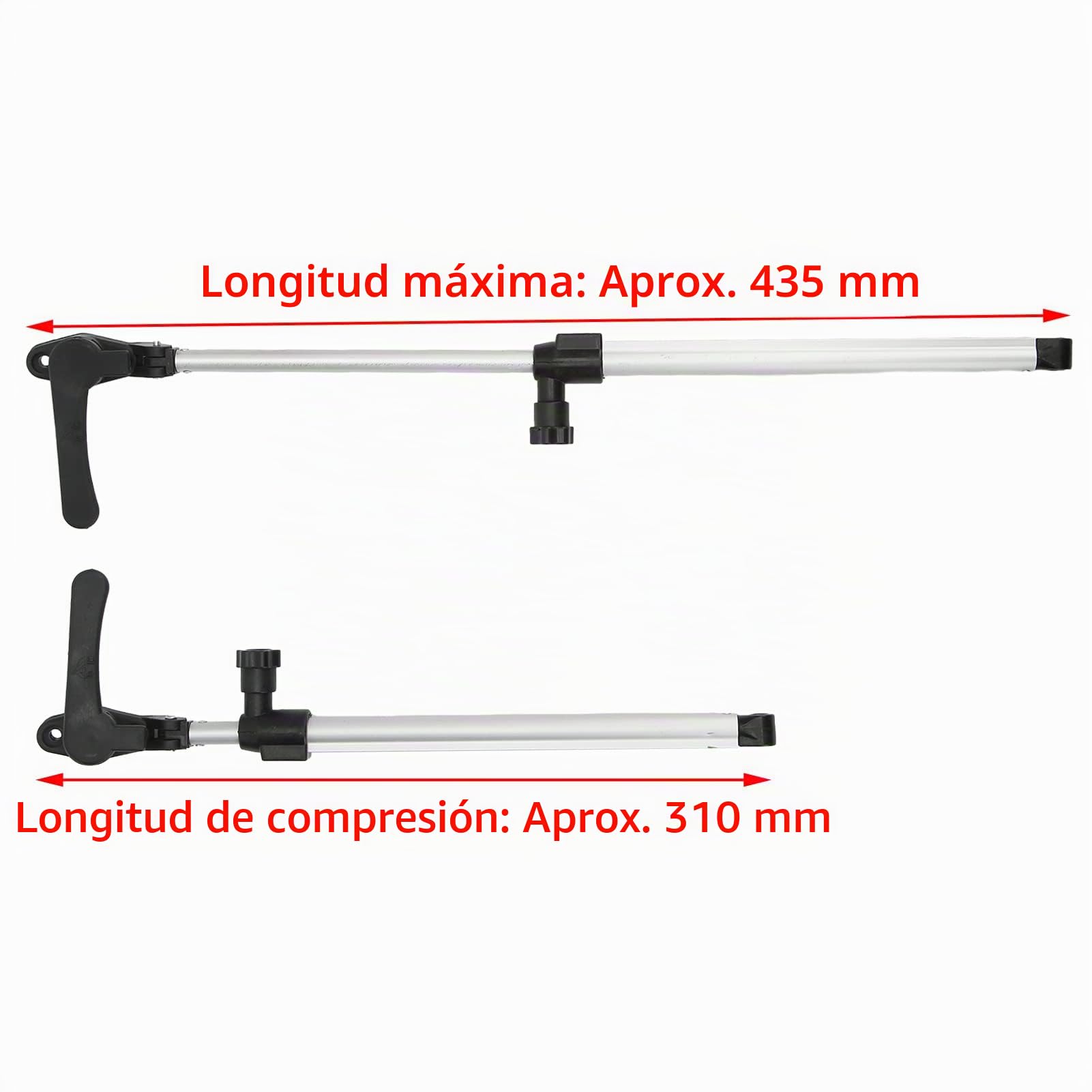 Piezas de Repuesto para Caravana, 2 Uds., Barra de Soporte para Ventana de Caravana, Aleación de Aluminio Telescópica de 310-435mm para Caravana, Caravana, Remolque, Piezas de Repuesto para Caravana,