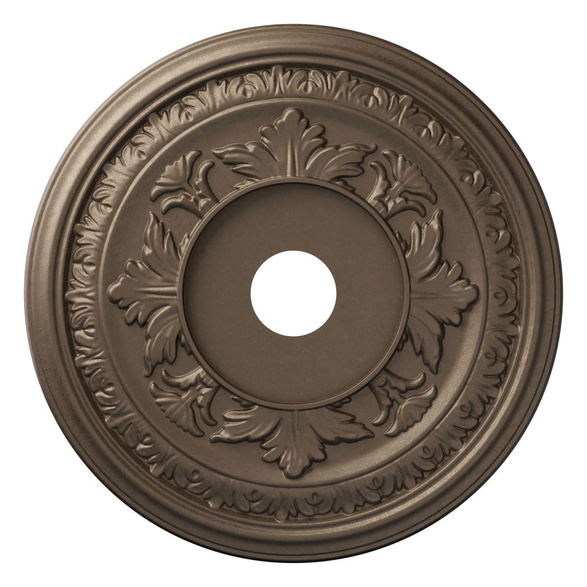 22"OD x 3 1/2"ID x 1"P Baltimore Thermoformed PVC Ceiling Medallion (Fits Canopies up to 7 3/4"), UltraCover Satin London Grey