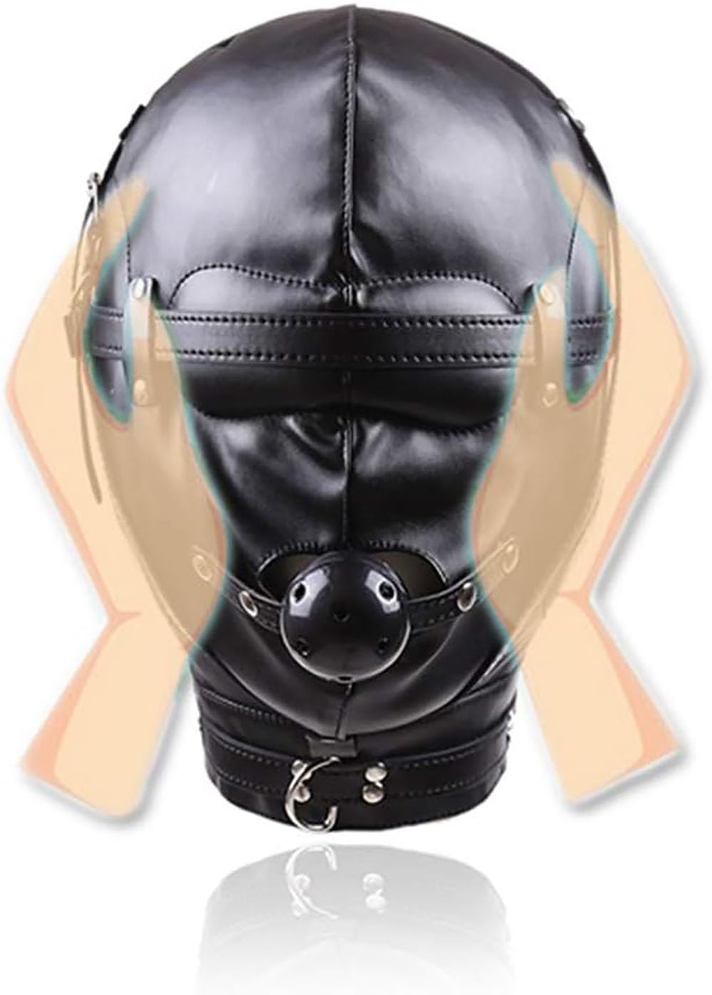 Maschera nera elasticizzata per occhi sul viso C0splay Copricapo esotico