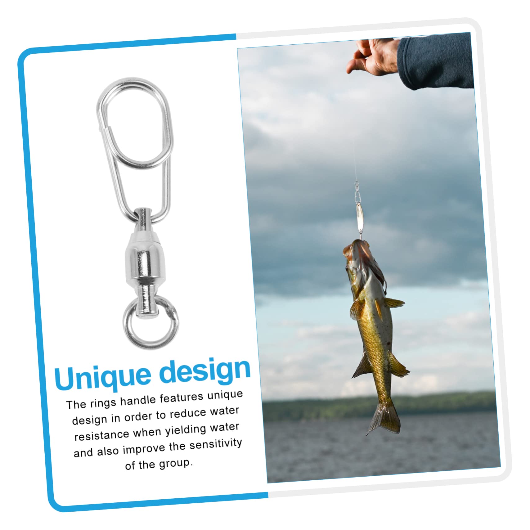 Sosoport 90 Pezzi Otto Figure Anello Connettore Anello Wired Girelle A Scatto Attrezzatura Da Pesca Attrezzi Da Esterno Esche Da Pesca Girelle Anello Strumento Accessori Per La Pesca Sfera