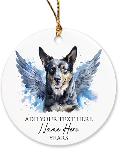 Vista 102 de Adorno conmemorativo personalizado de Bulldog Inglés – Alas de ángel, regalo de Navidad personalizado para perro, mamá y papá Adorno de Bulldog