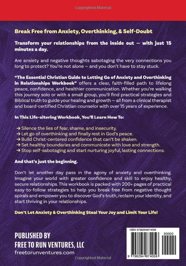 The Essential Christian Guide to Letting Go of Anxiety & Overthinking in Relationships Workbook: 7 Master Keys to Stop Toxic Thoughts & Unlock Confidence, Courage, & Healthy Connections (Faith Books) - Image 2
