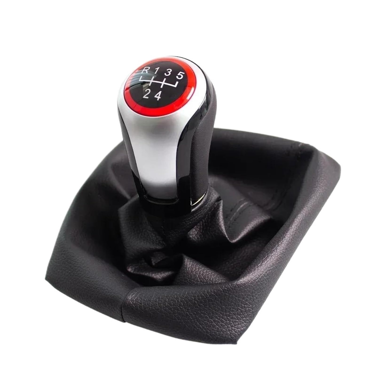 Qmtvfsrh One Color Car Gear Shift Knob For Skoda For Octavia 2 A5 A6 2004-2012 5/6 Speed Lever Change Knob Style Car Gear Shift With Gaiter Boot Cover
