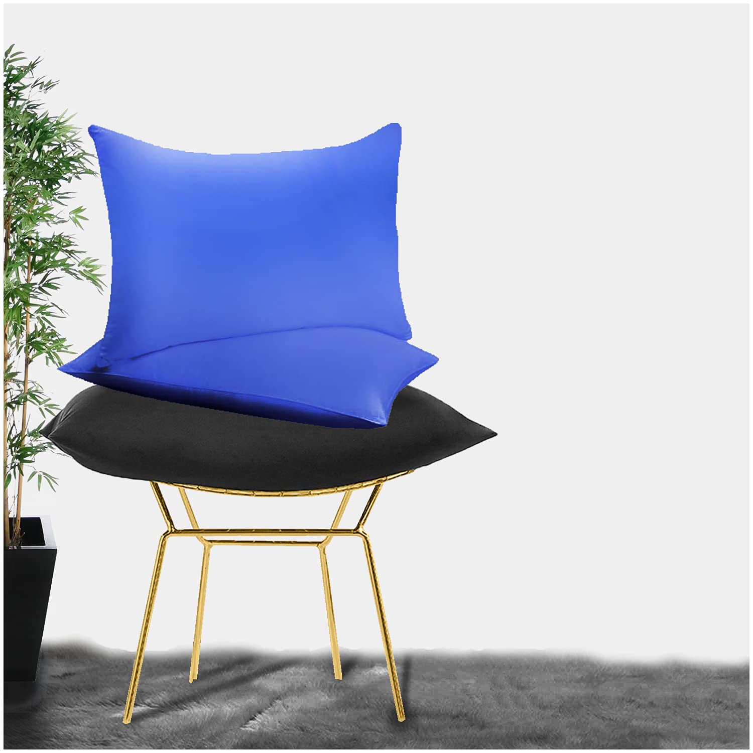 Super Soft Percale Pillowcases, Easy Care Plain House Wife Pillow Cases 2 Pack Housewife Pair Pillows Cover, Royal Blue, 50x75 — image 1