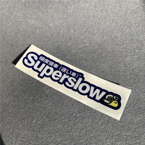 Image of Car Styling Sticker for Japanese Superslow Snail Creative Words Auto Oil Tank Window Body Vinyl Computer Case Motocross Decals (N 13x3cm Blue 2PCS)