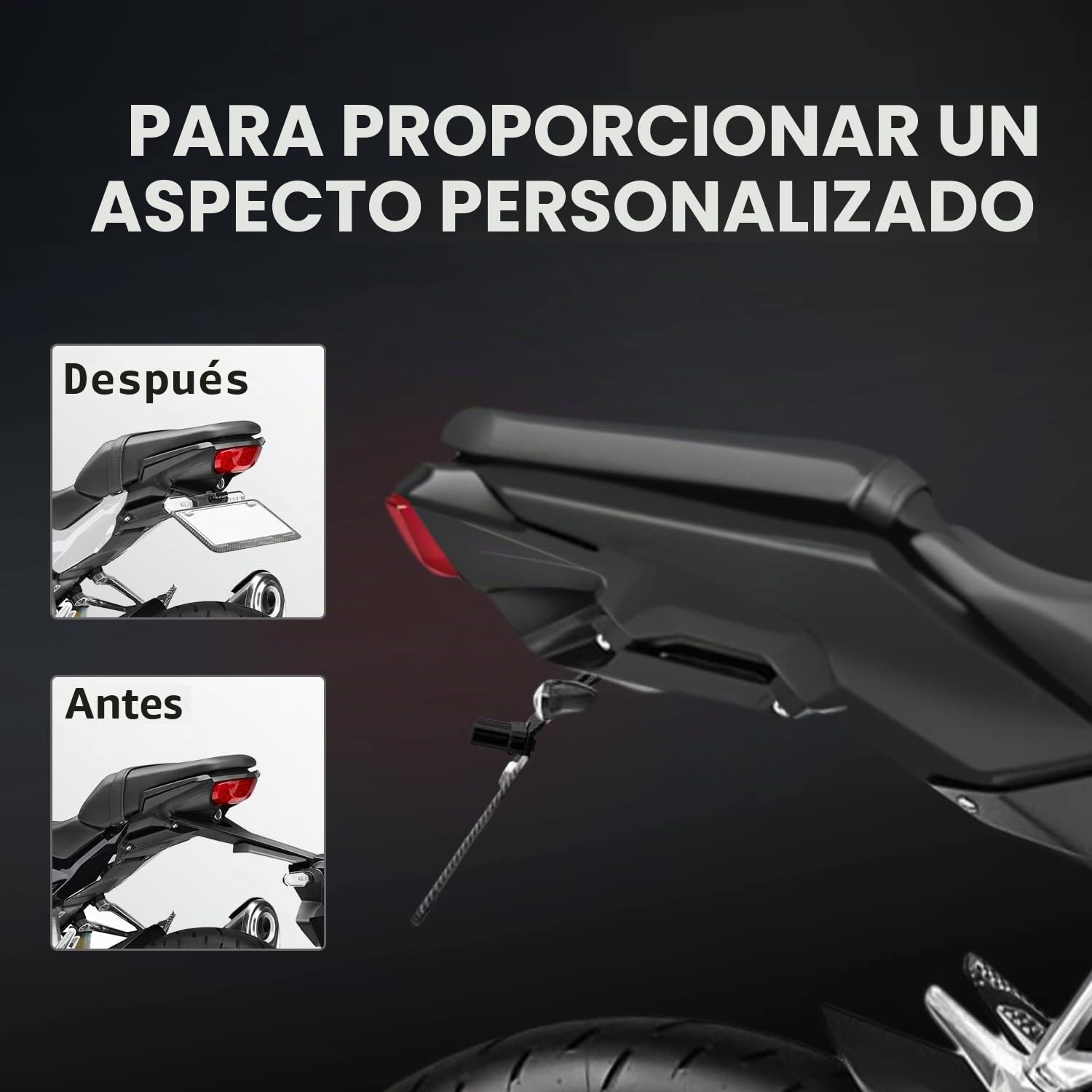 Kit eliminador de Guardabarros Trasero para Motocicleta, Soporte para matrícula Compatible con H-Onda CB125R CB150R CB250R CB300R CB 125 R CB 150 R CB 250 R CB 300 R 2018 2019 2020 2021