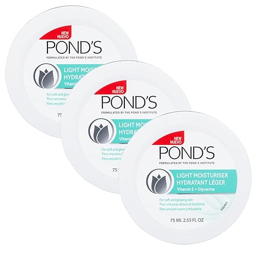 Pond's Crema hidratante ligera. Para una piel suave y brillante, paquete de 3 unidades de 2.53 onzas líquidas cada uno disponible en Yaxa Colombia