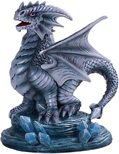 Pacific Giftware Anne Stokes Age of Dragons - Figura decorativa de resina de mesa con diseño de dragón de cristal