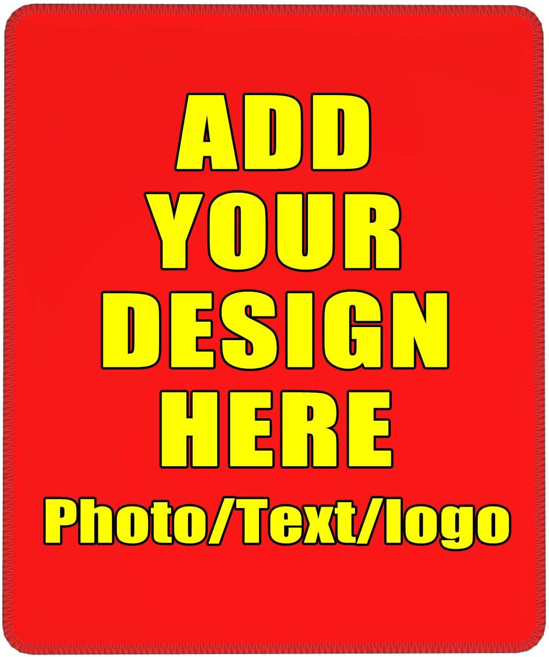 Custom Mousepad Personalized Mousepad with Photo Image Name Text Logo Non-Slip Game Computer Desk Mat Customized Office Supplies,Red