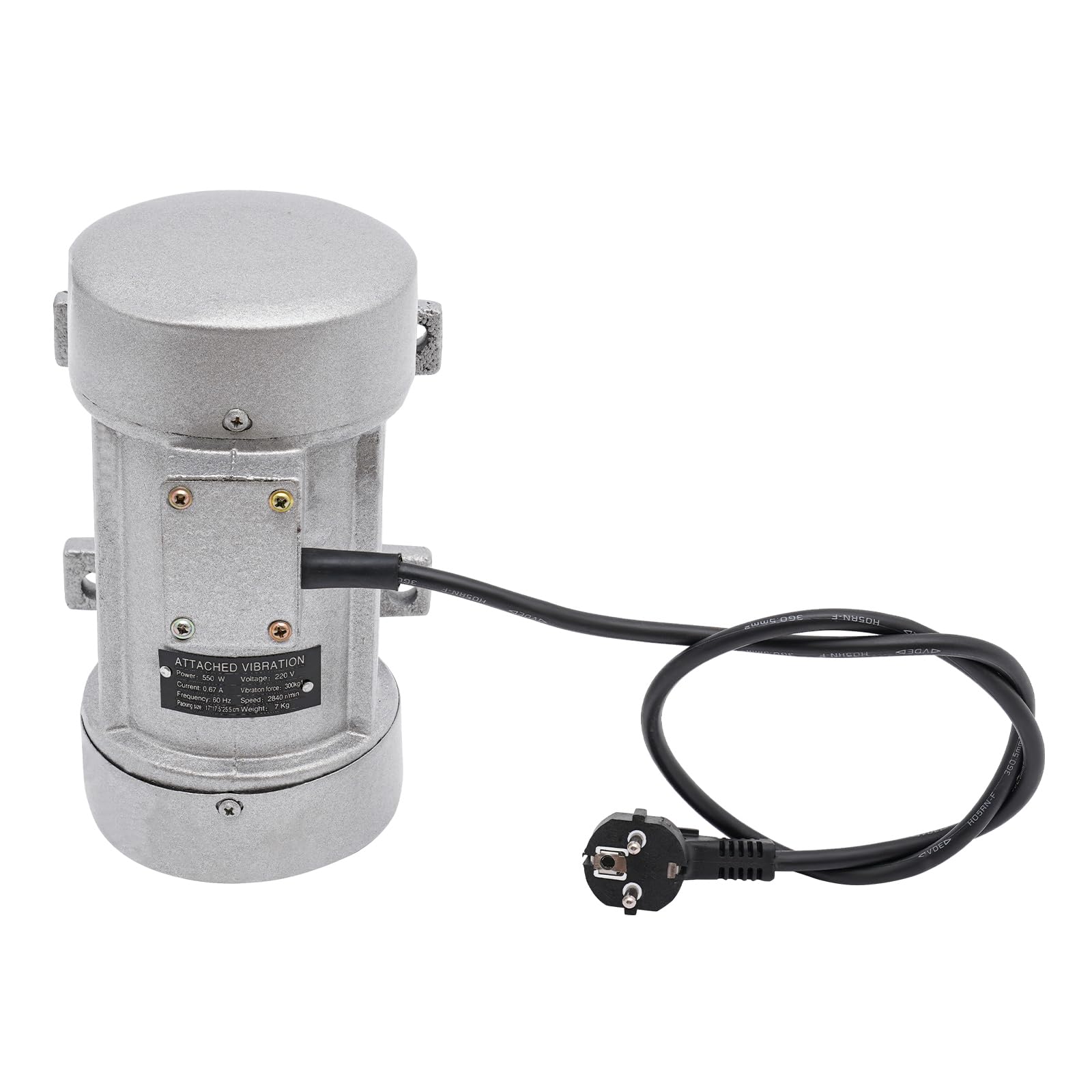 Vibrationsmotor, 550W 220V Rüttelmotor Vibrationsmotor mit Netzkabel, 2840r/min Vibration Motor für Betonmischer Bau Mining Metallurgy Coal Electricity