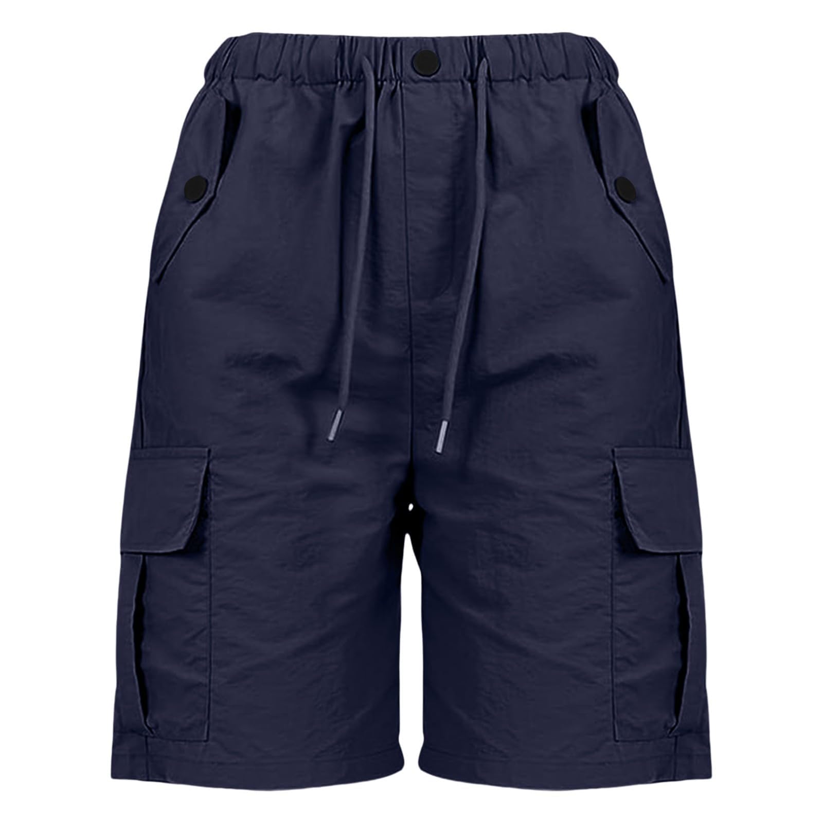 Generisch Shorts Mädchen Sommer Baggy Elastische Taille Cargo Shorts Casual Bermuda Wanderhose Einfarbig Outdoor Arbeitshose mit Taschen und Kordelzug