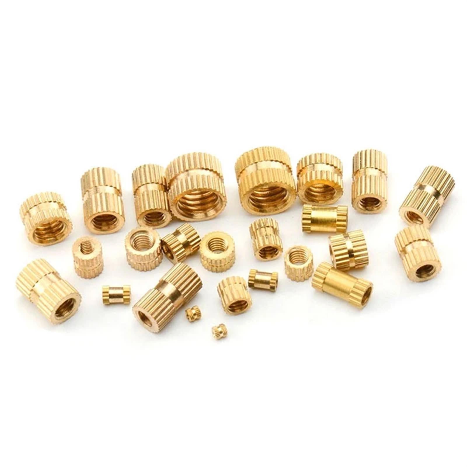 Tuercas Moleteadas de Latón Tuercas de inserción de latón fundido en caliente, Tuercas moleteadas, moldeo por calentamiento, insertos de rosca de cobre, M2, M2.5, M3, M4, M5, M6, M10, 100/50/10 Uds.(1
