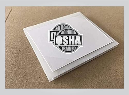 Miniatura 4 de 30 horas OSHA entrenado círculo (2 unidades) de vinilo duro casco casco adhesivo casco, ventanas, paredes, parachoques, portátil, casilleros,