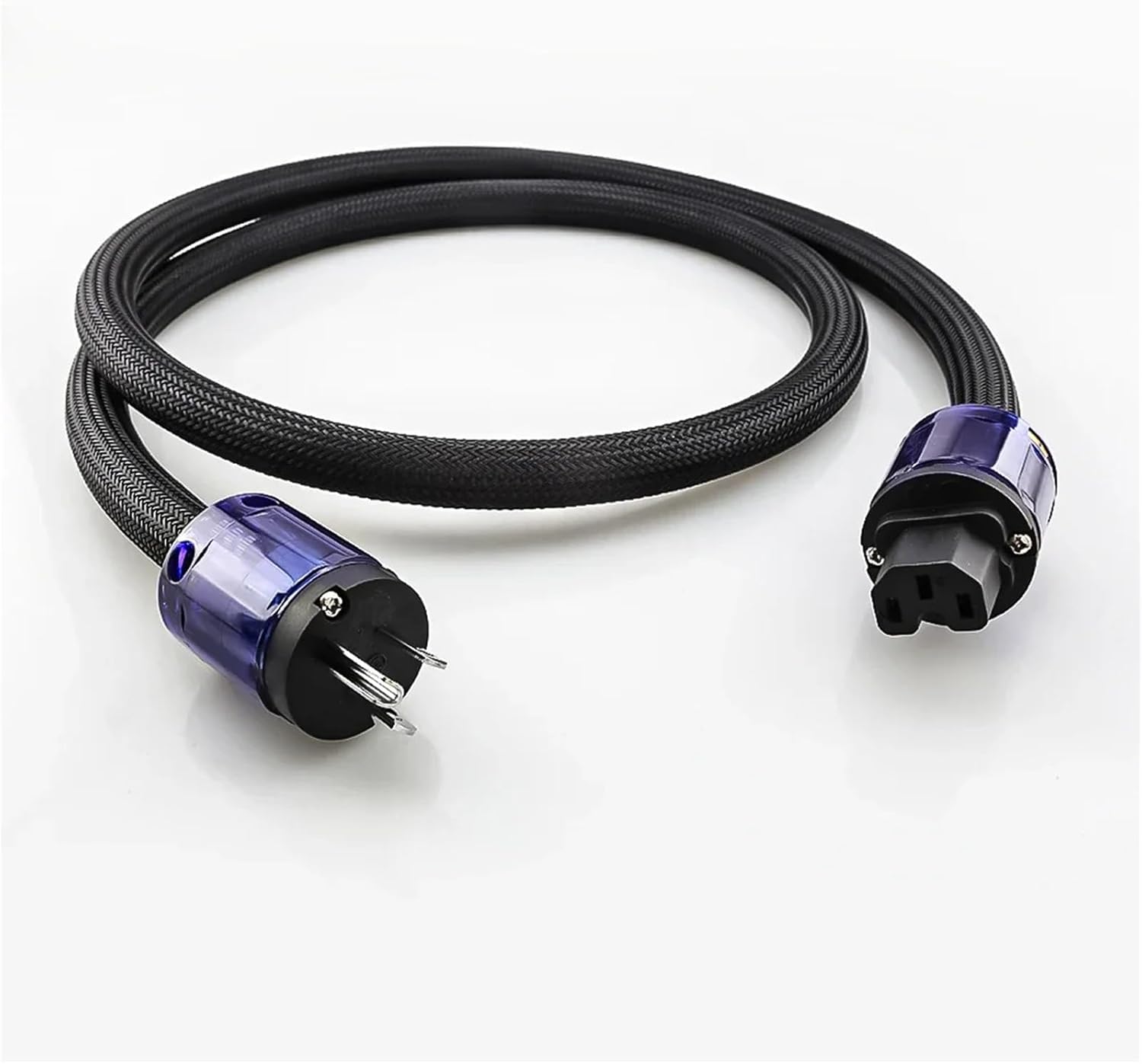 4N OFC Copper HiFi Audio US Power Cord Cable HiFi AC Power Cable US Power Cable Preamplifier(1m)