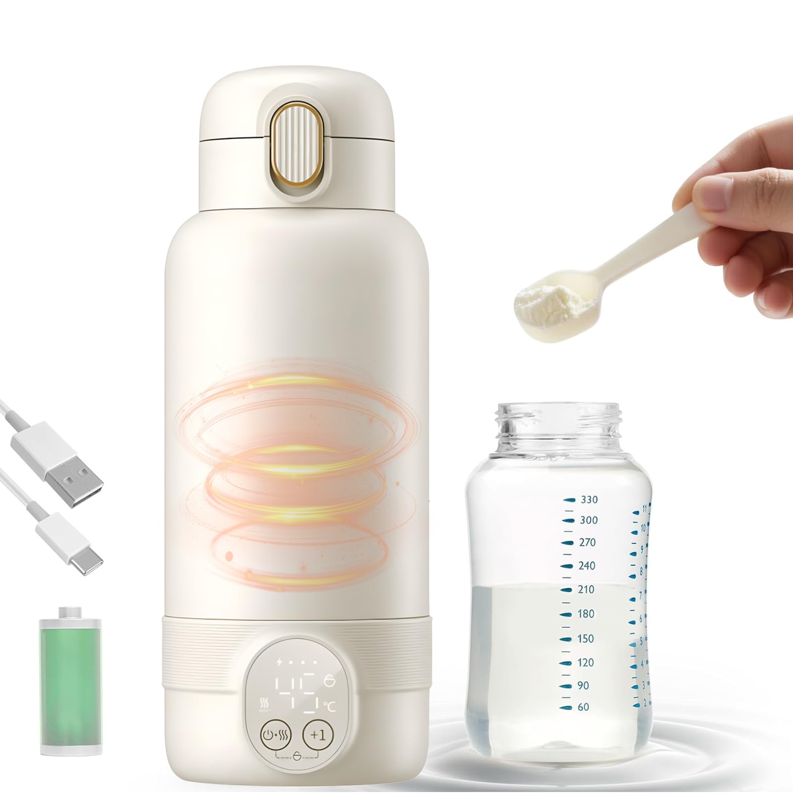 Amazon.co.jp: 【2026年登場/usb充電式/14000mAh】携帯用調乳ポット
