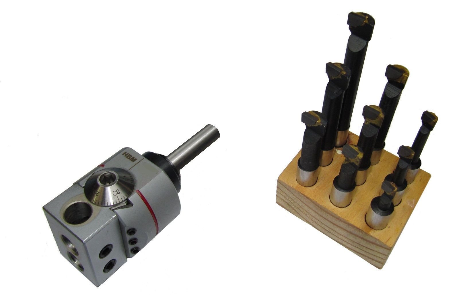 Rdgtools Silver Rdg Boring Head Kit 1/2" Straight Shank Milling Lathe Imperial +9Pc Tools