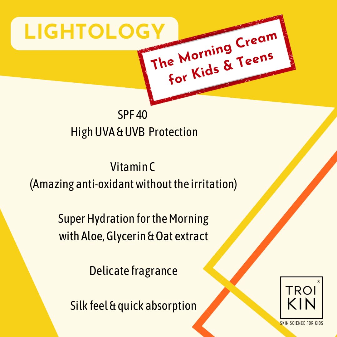 Troikin Lightology Daily UV Shield & Moisturiser System, SPF 40, 50ml, 50 ml (Pack of 1) - Image 3
