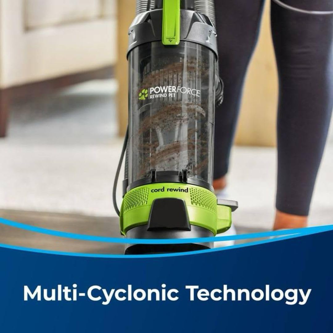 BIISSEELL PowerForce Helix Turbo Rewind Pet Upright Vacuum High Suction for Deep Cleaning