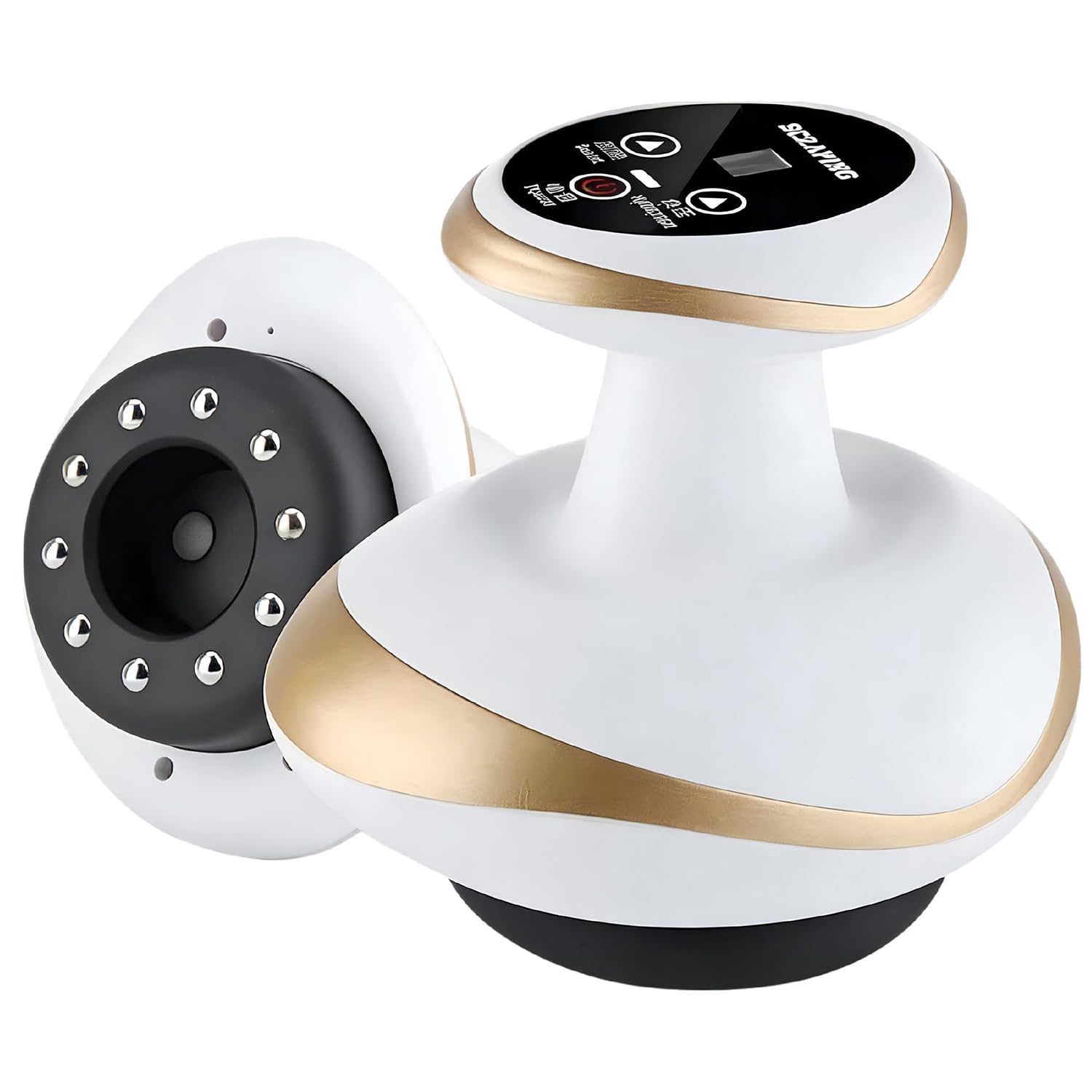 Vacuvia Maquina Celulitis, Masajeador Anticelulitico Reductor Potente,Masajeador Anticelulitico Reductor,con Luz Roja y Calor, Reduce la Apariencia de Celulitis, Portátil y Recargable (Gold)