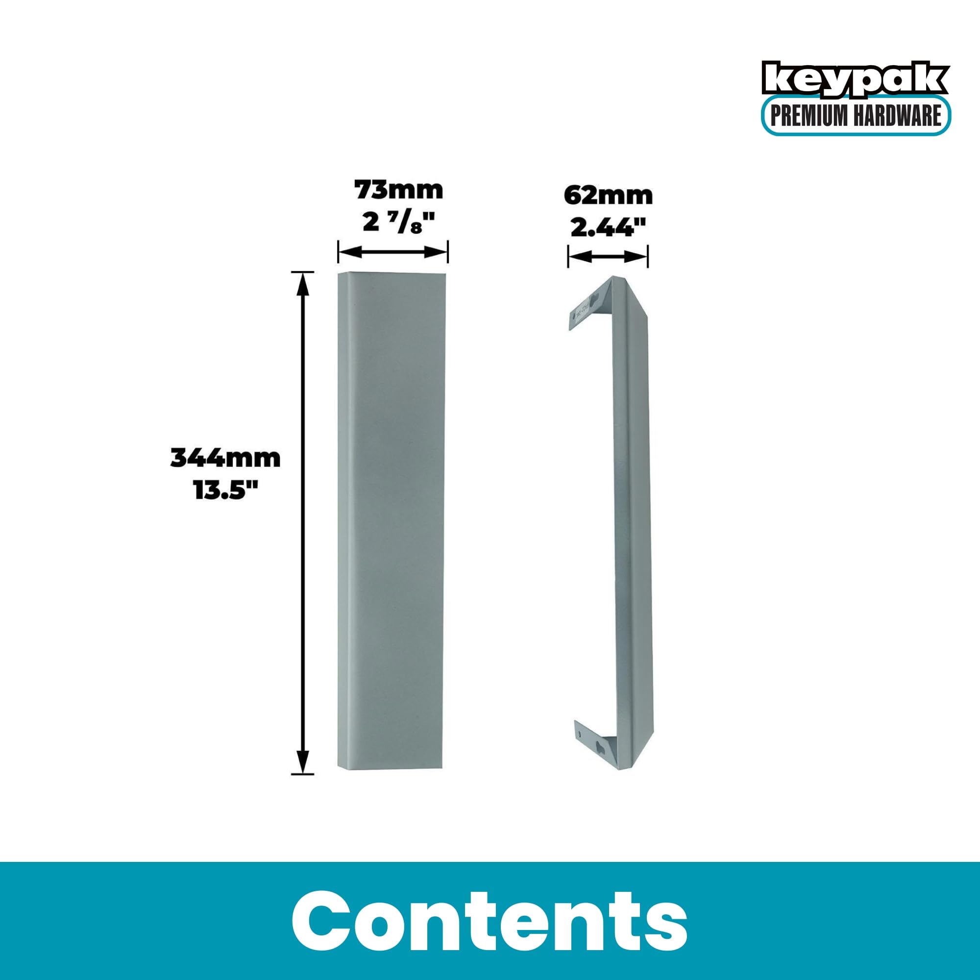 Keypak 344mm Letterbox Security Cowl - Anti-Fishing Plate & Letter Box Shield for uPVC Composite & Timber Doors (Silver) - Image 2