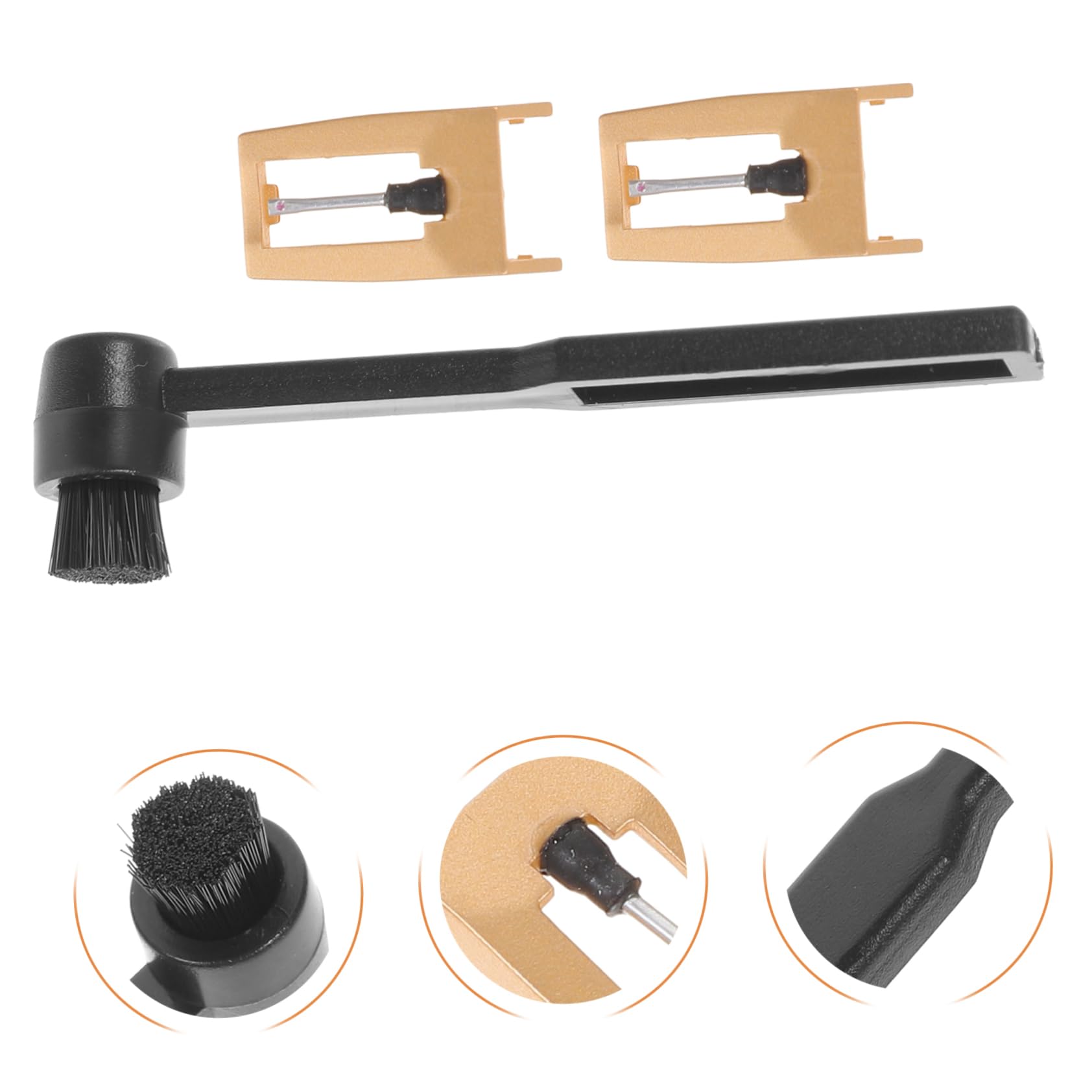 ifundom Vinyl Record Player Needle Replacement Record Player Needles Replacement Stylus Needle for Turntable Metal Turntable Needle Brush