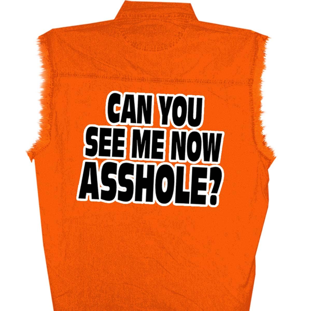 Hot Leathers Safety Chemise sans Manches en Jean Bikers Against Dumb Drivers Orange