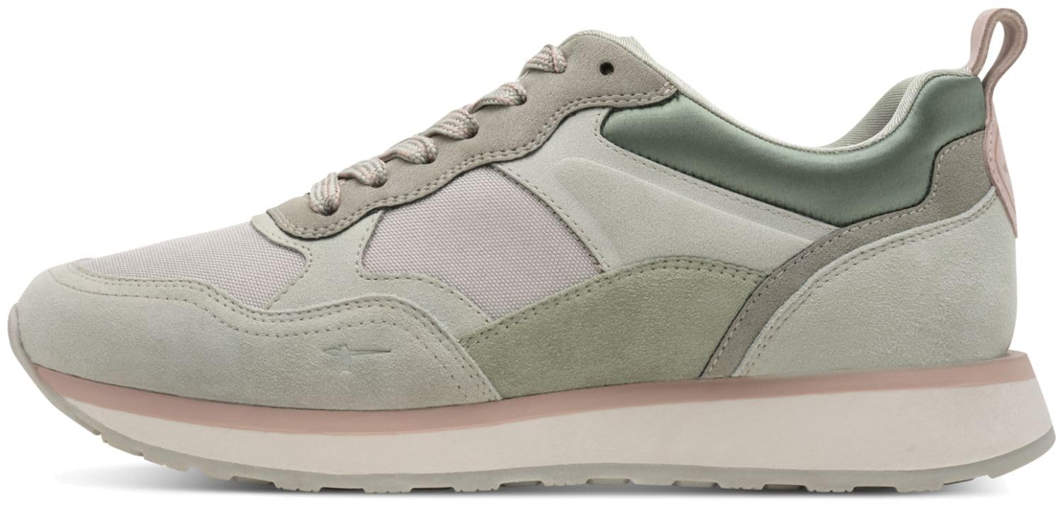 Tamaris Damen Sneaker Low Cut, grün (SAGE Comb), 38