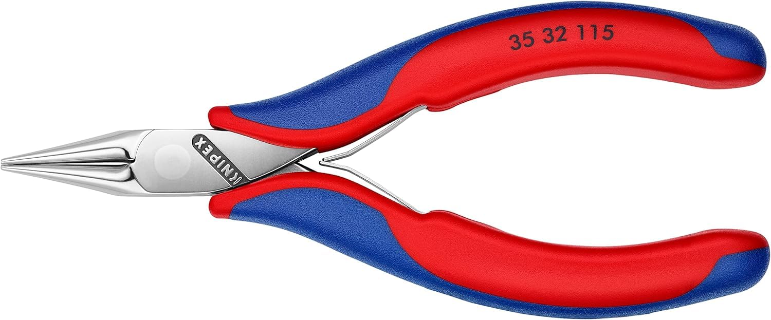 KNIPEX Szczypce dla elektroników ze złączem wsuwkowym z osłonkami wielokomponentowymi 115 mm, 35 32 115