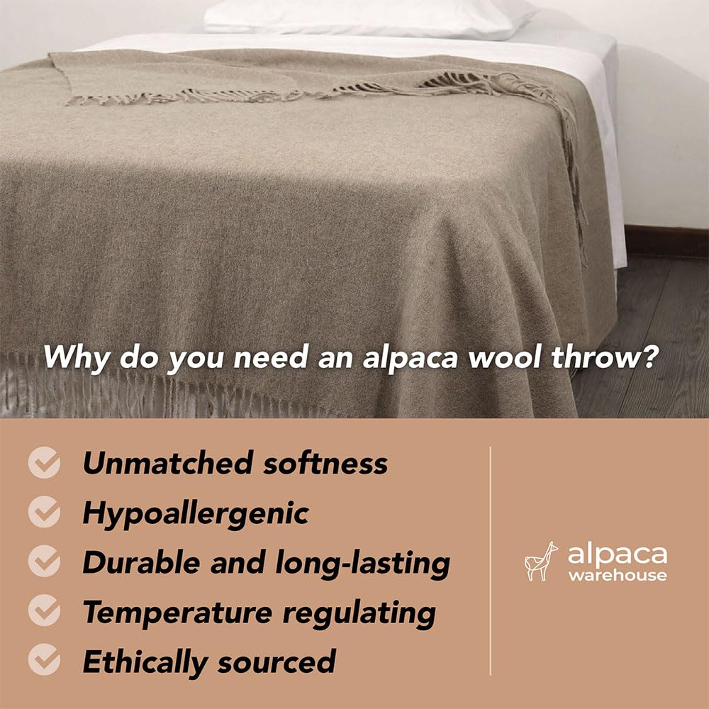 アルパカブランケット スローサイズ アルパカウール ブランケット アウトドア Amazon｜極細アルパカウールスローブランケット - 軽量アルパカメリノ