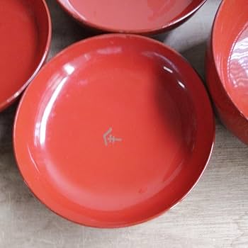 Amazon.co.jp: 菓子椀 お椀 漆器 木製 金彩 網模様 骨董