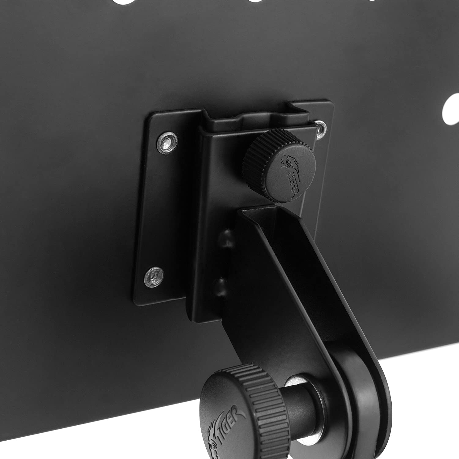 Soporte de micrófono o música TIGER MSA30-BK para letras, partituras, brazo de pinza con escritorio, negro