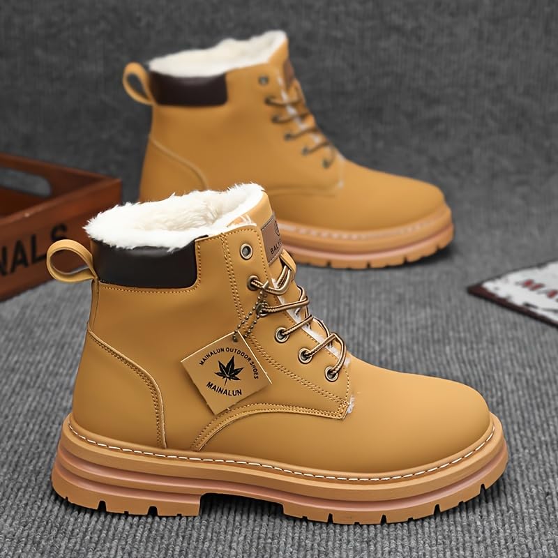 Men's Stylish High-Top Lace-Up Sneakers - Plush Comfort, Perfect for Outdoor Walking & Jogging2