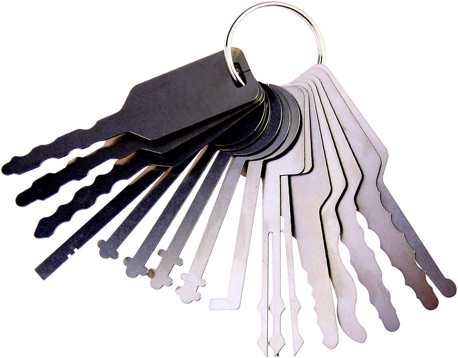 DBH Car Jiggler Lock Pick Set,Master Key for Auto,Car Lock Pick Keys (16pcs)
