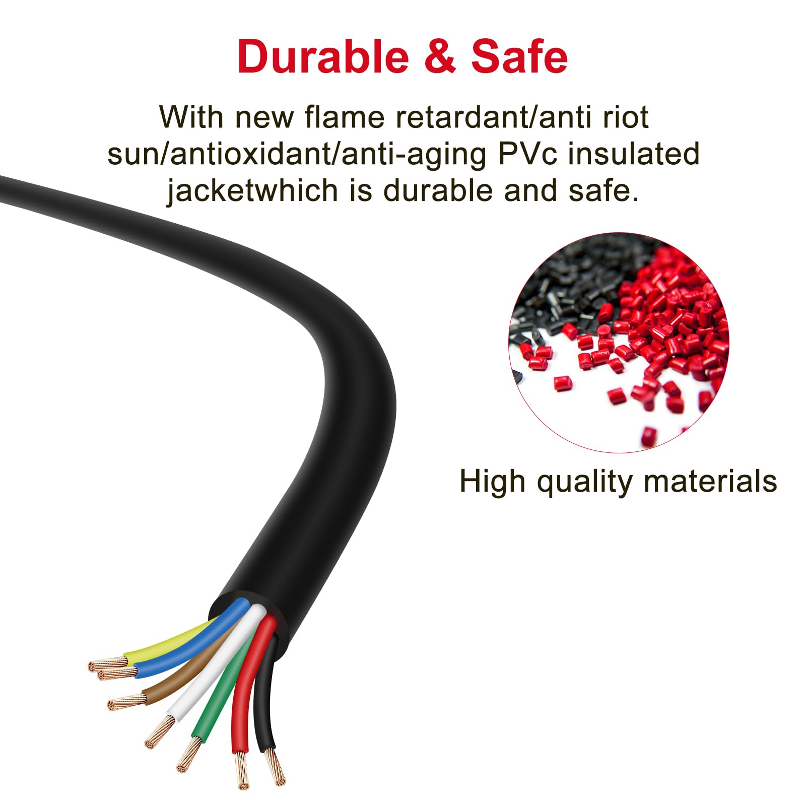 Yuanjoy 10M Fils Plat à 2 Conducteurs X 0.5 Mm² Câble Plat Pour