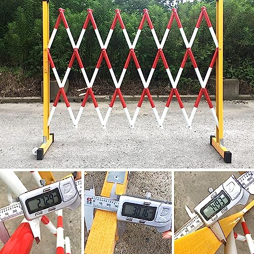 Clôture rétractable jaune barrière isolation mobile chantier portable 3m - 5