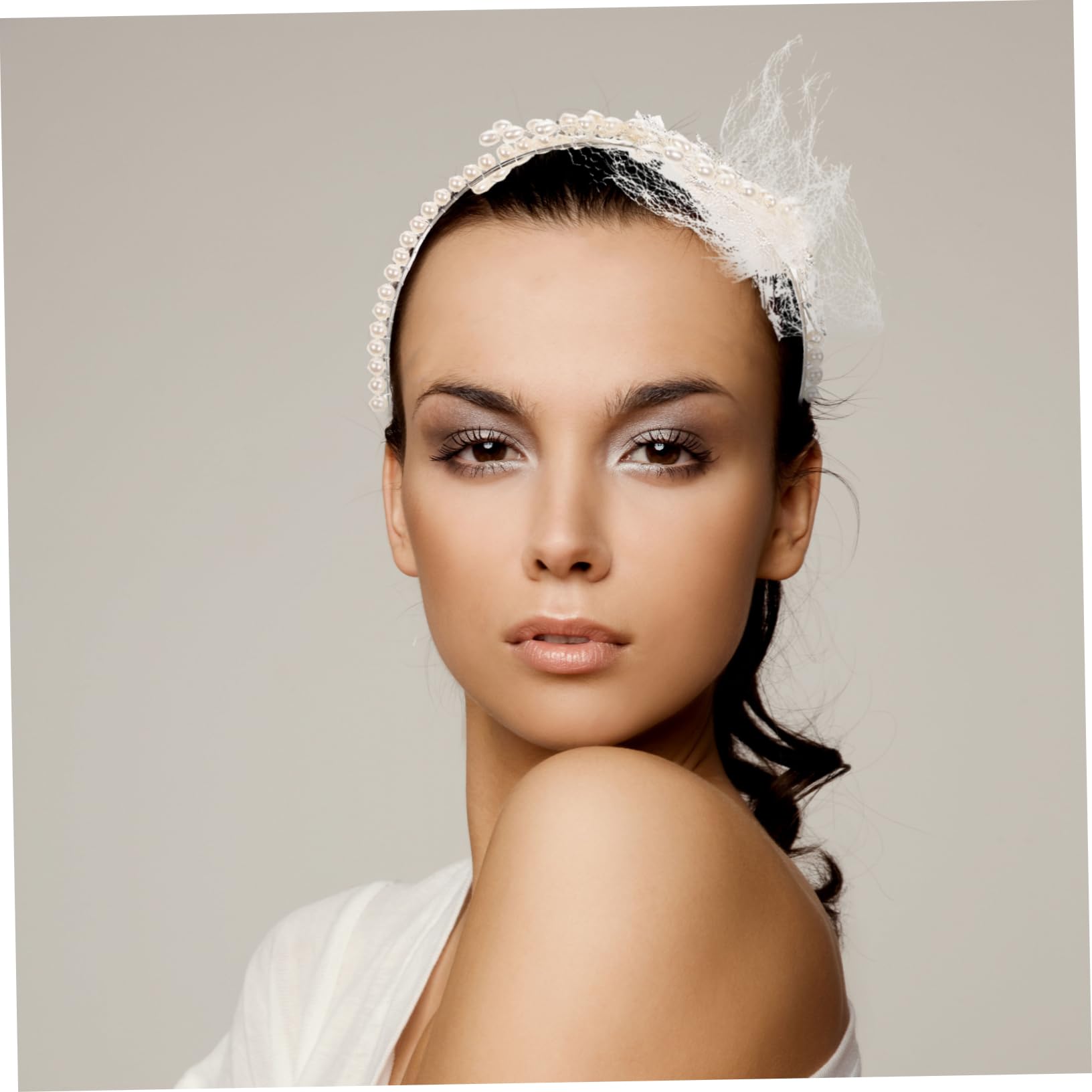 Beavorty Diadema Perlas Mujer 2 Piezas Diademas De Para Mujer Tocado De Vid De Boda De Vintage Boda Con Cristales De Romántica Novia Manual Velo