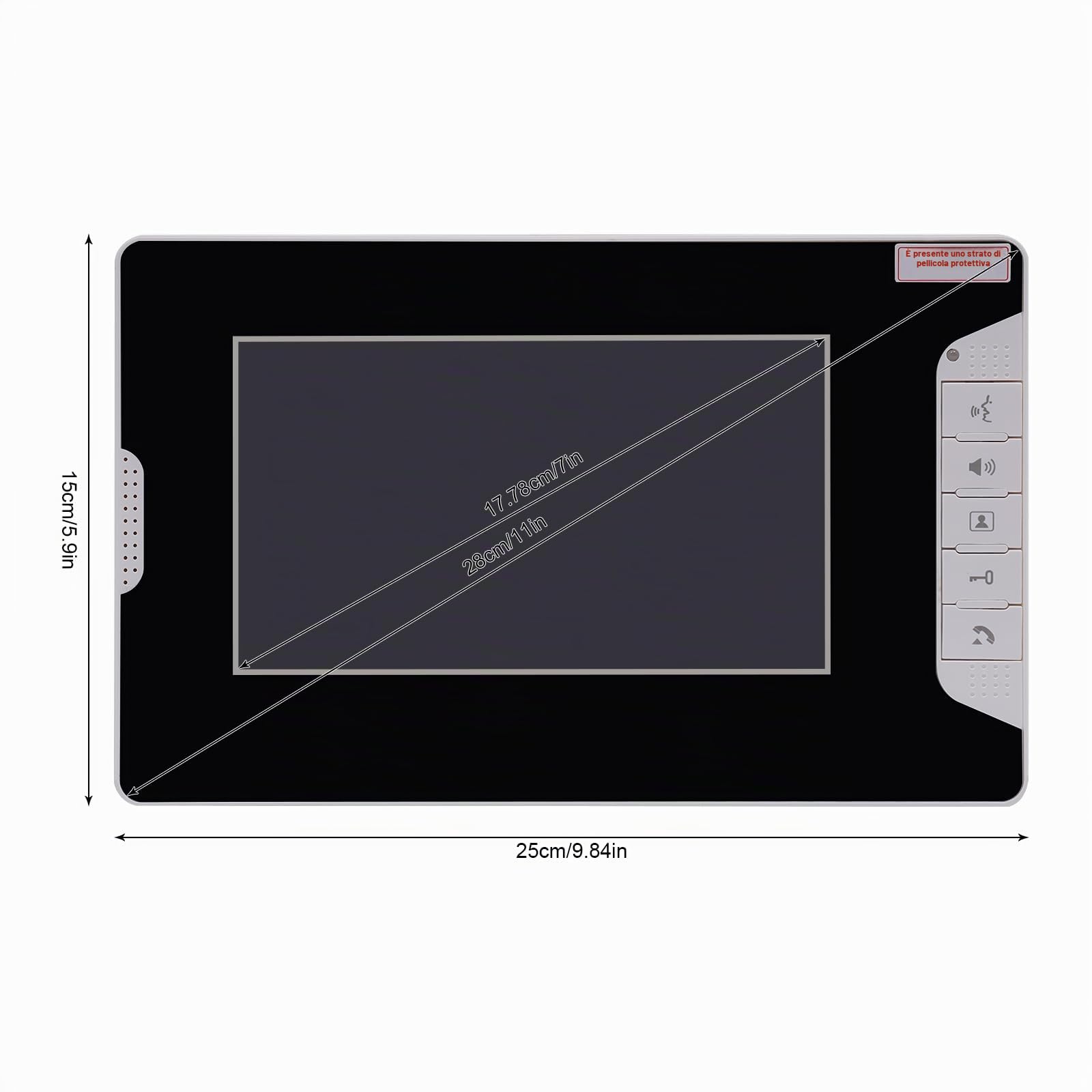 Citofono Video Domestico Videocamera Campanello Monitor Kit Casa Familiare Telefono Porta Filo Audio Videocitofono Senza Fili Esterno Telecamera Suoneria Rilevamento Campanello Monitor